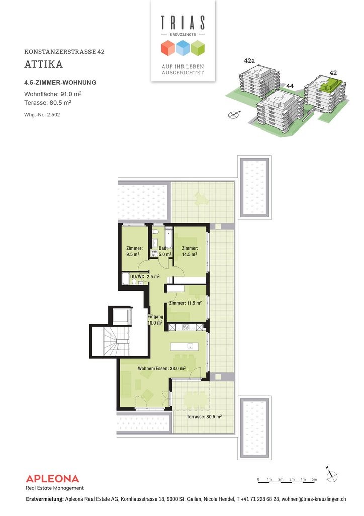 Appartamento mansardato di 2 ½ locali, foto 6 di 6