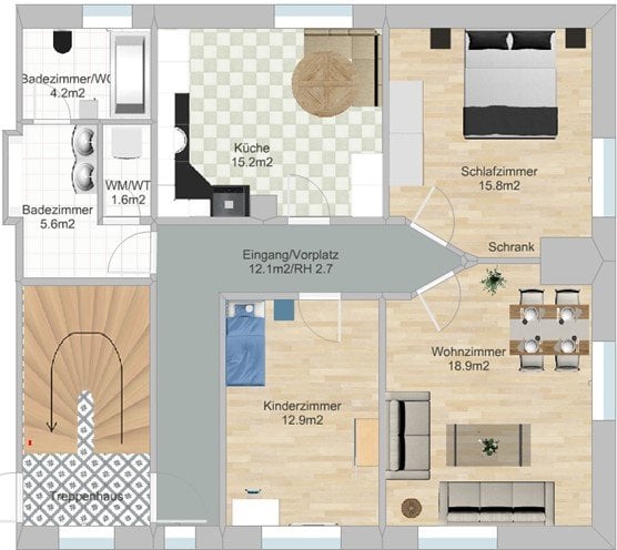 Appartamento di 3 ½ locali, foto 1 di 5
