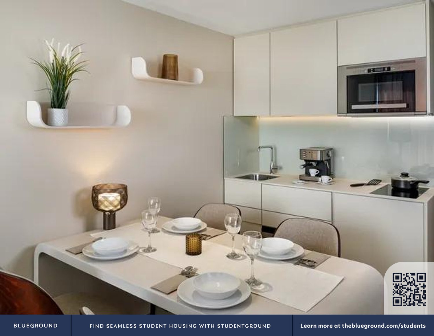 2 rooms furnished flat