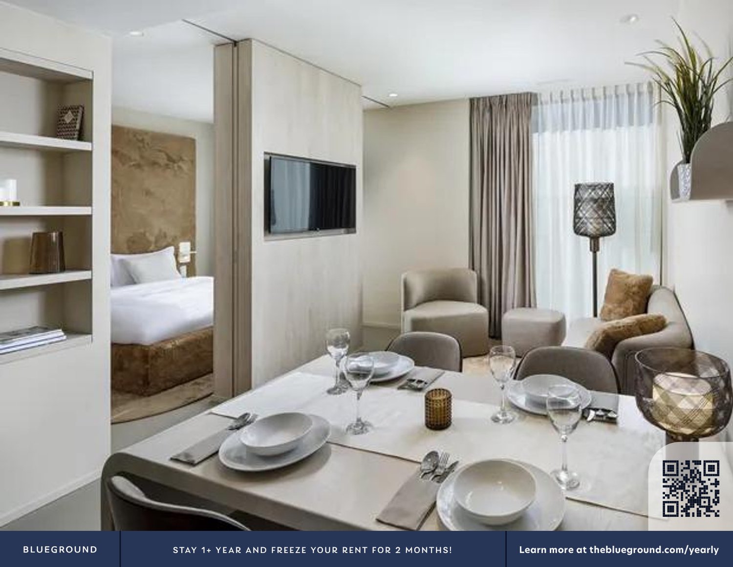 2 rooms furnished flat