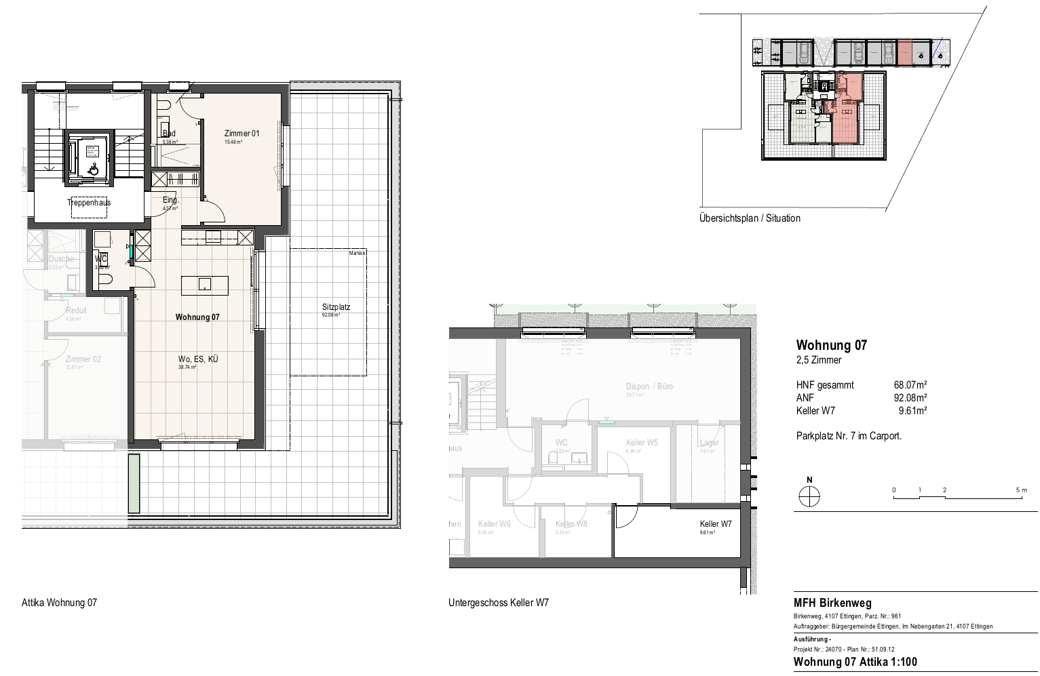 2 ½ rooms attic flat