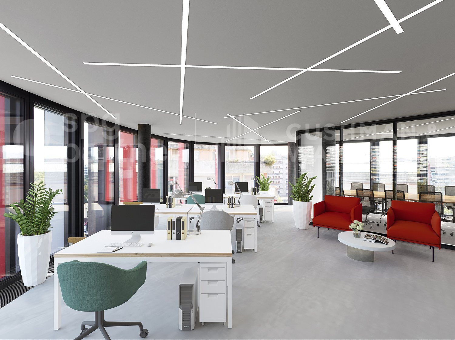 2700m² office