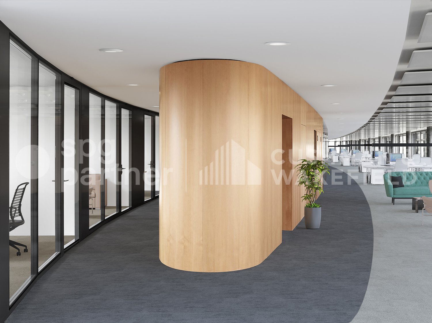 2700m² office
