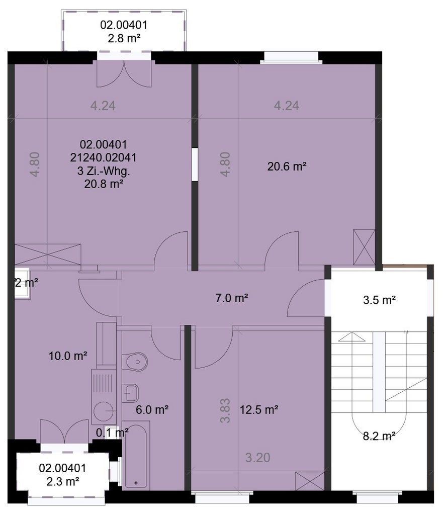 Appartamento di 3 locali, foto 8 di 9