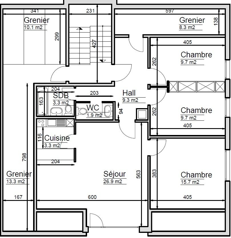 4 ½ pièces appartement