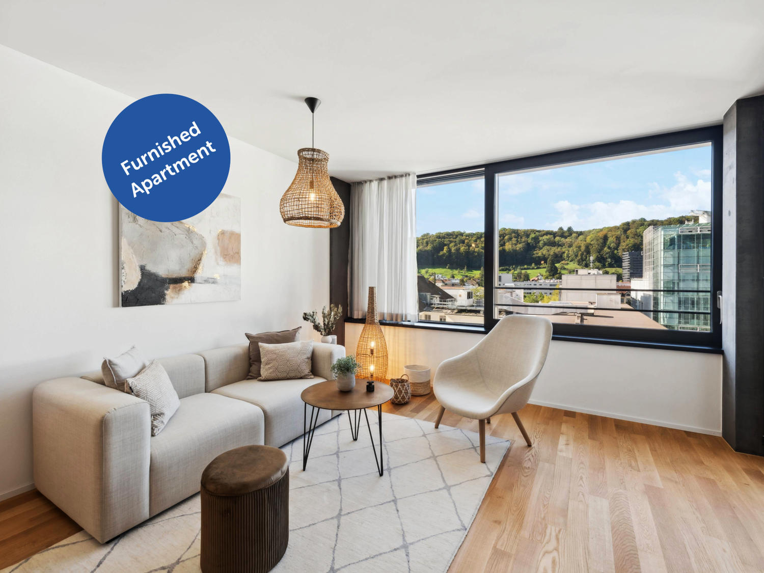 2 ½ rooms furnished flat