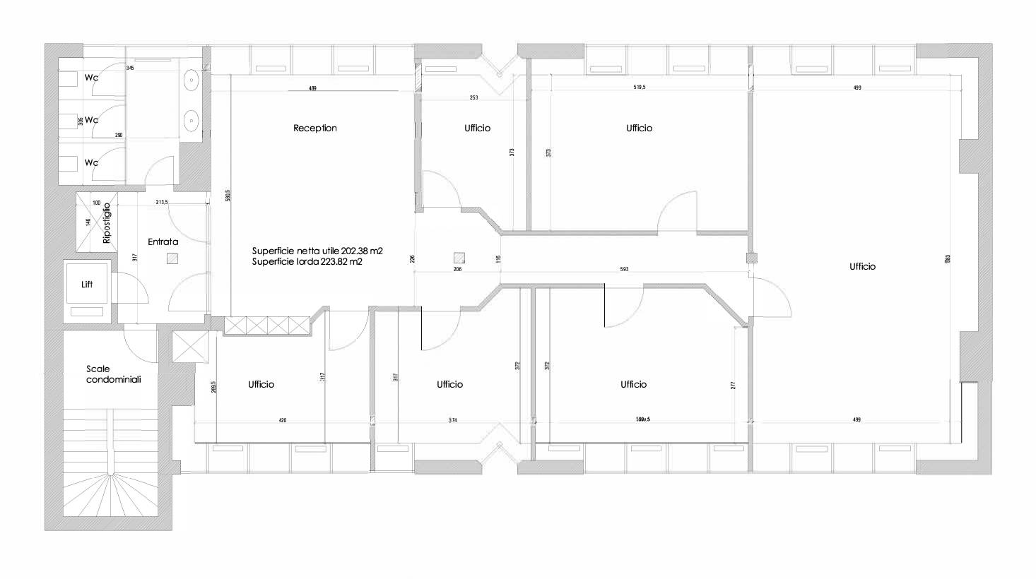 224m² office