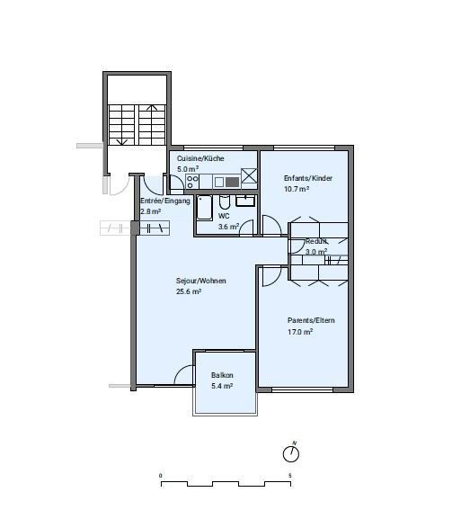 3 ½ rooms apartment