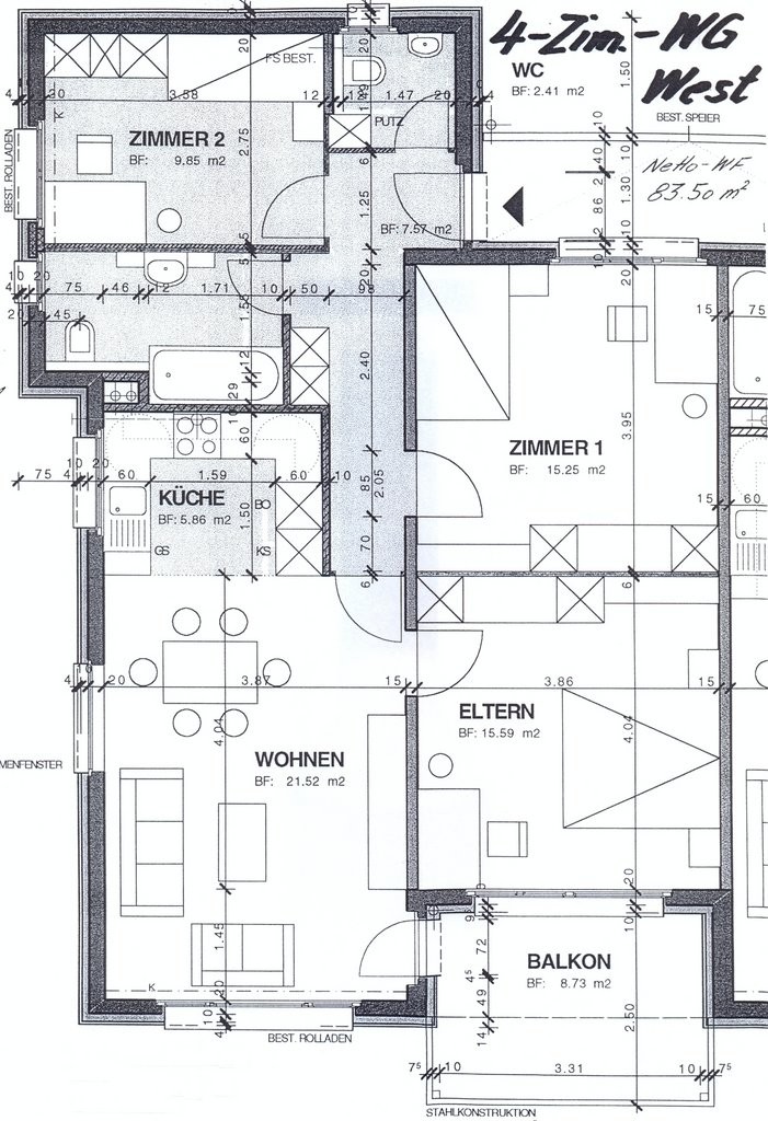 4 rooms apartment