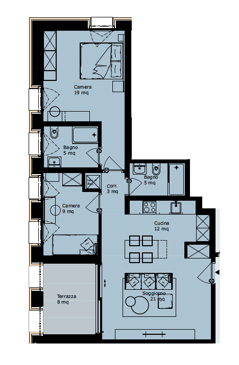 3 ½ rooms furnished flat, foto 9 di 9