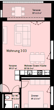 Appartamento di 2 ½ locali, foto 9 di 10