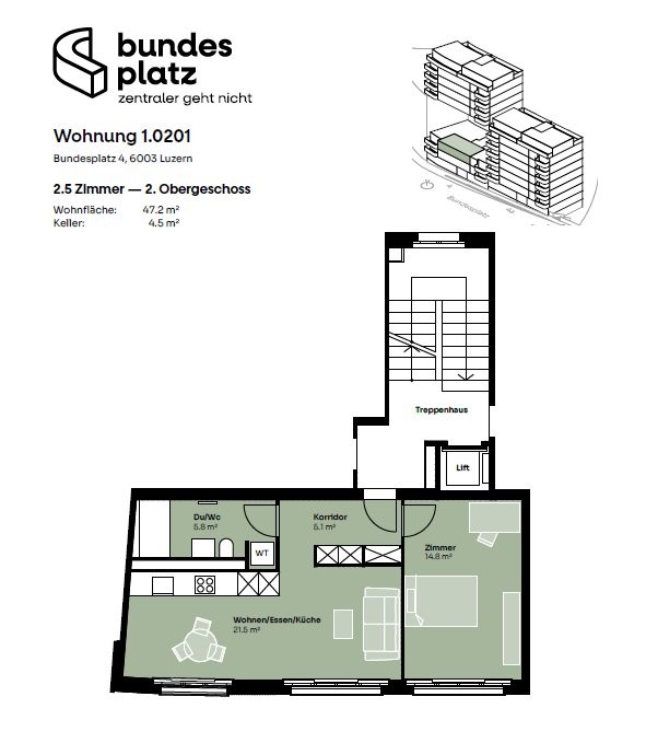 2 ½ rooms apartment