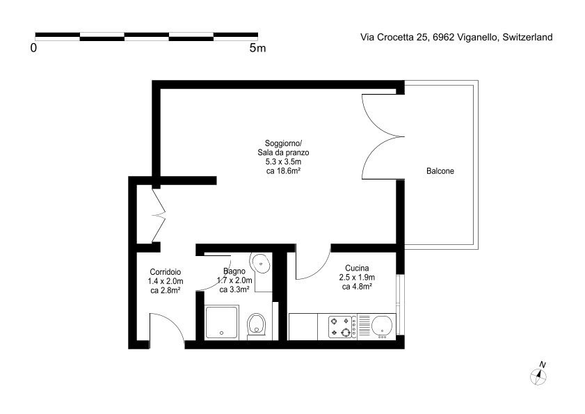 1 ½ rooms apartment, foto 7 di 7