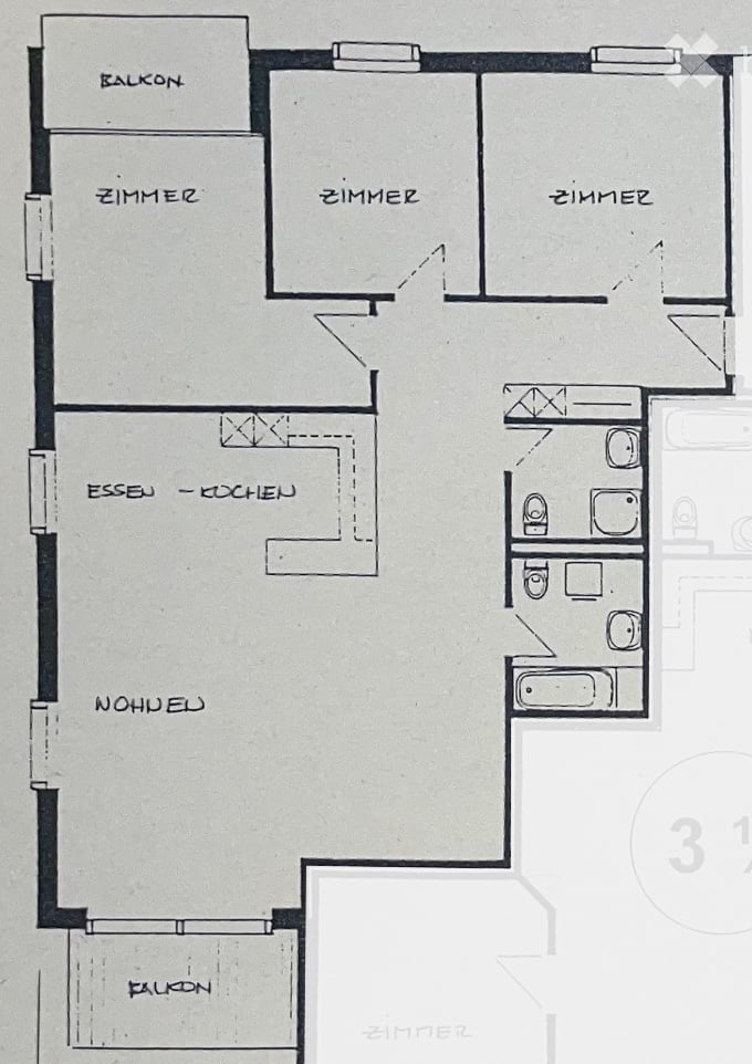 4 ½ rooms apartment