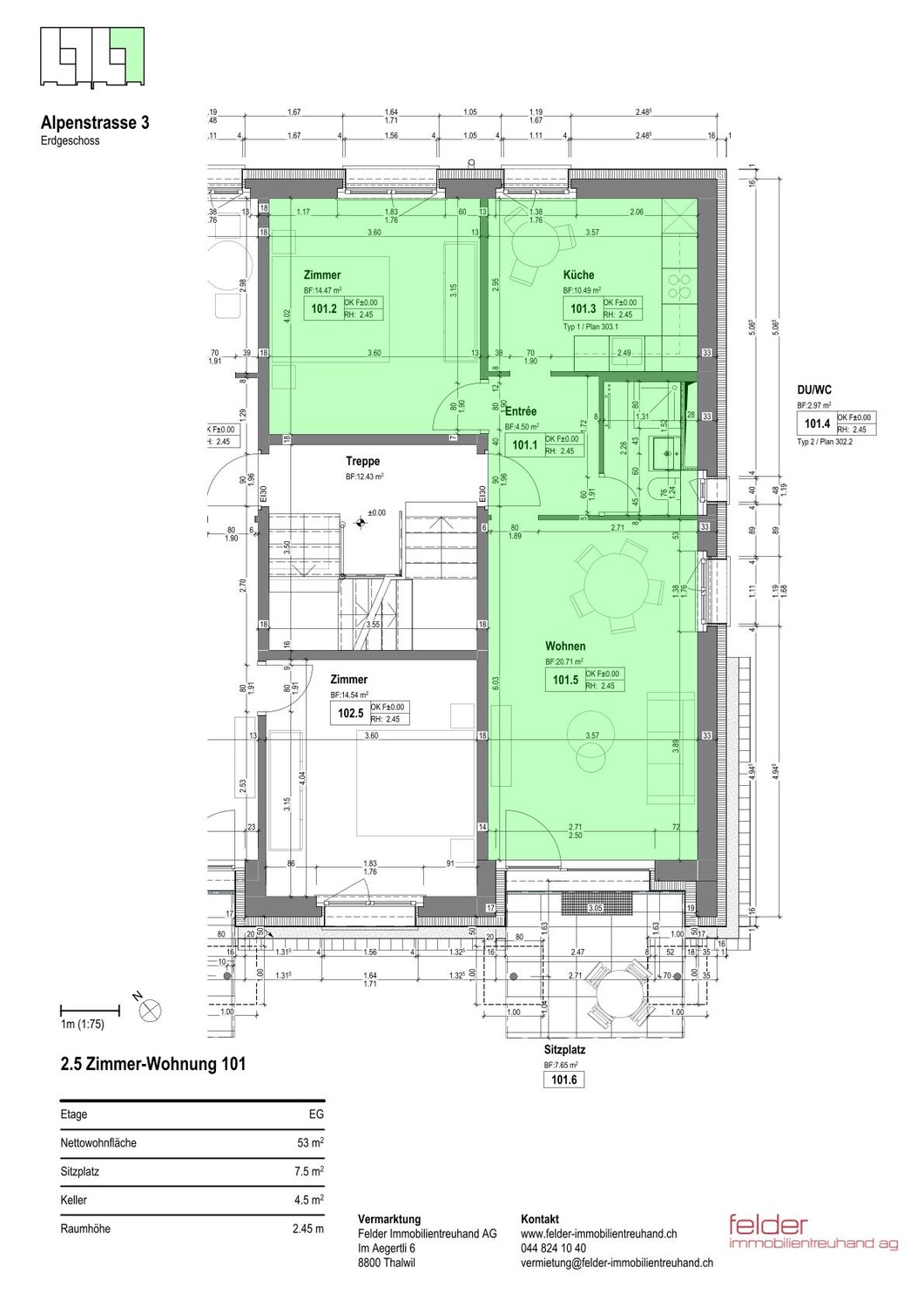 Appartamento di 2 ½ locali, foto 3 di 3