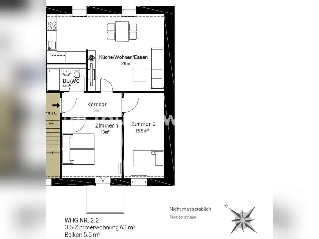 Appartamento di 3 ½ locali