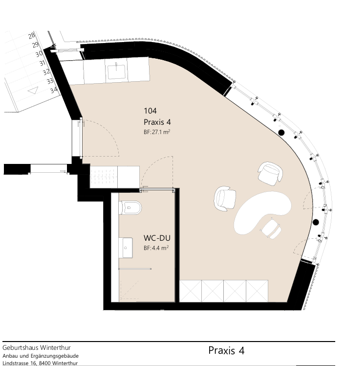 33m² commerciale