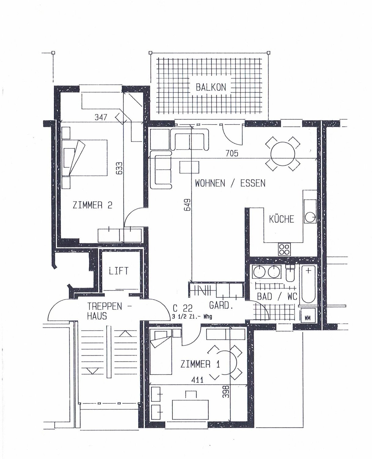 appartamento arredato di 3 ½ locali, foto 7 di 8