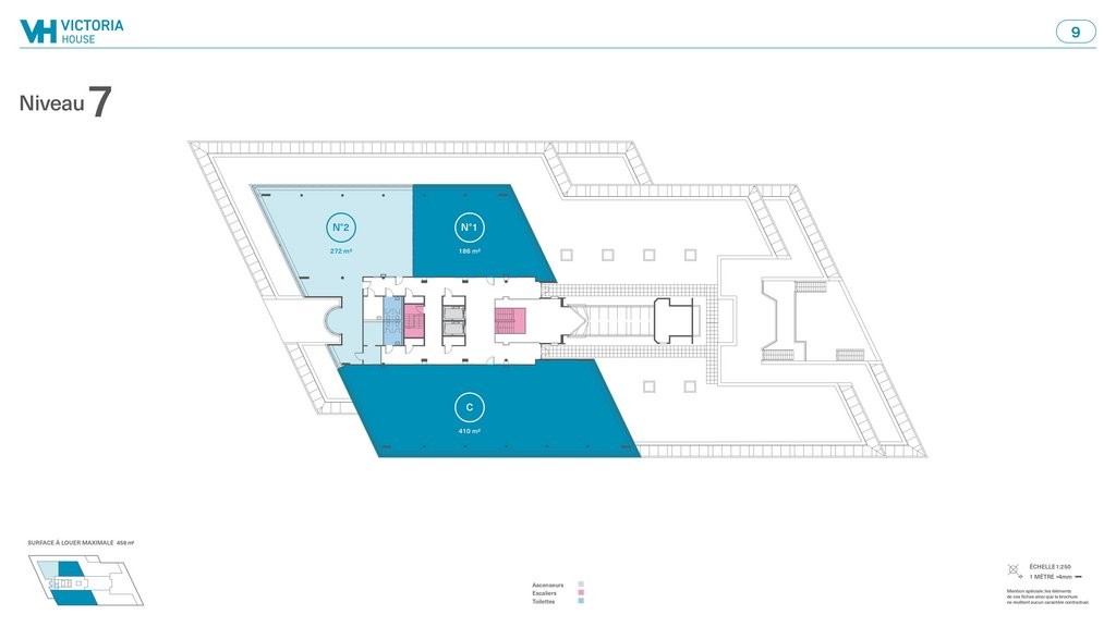 1237m² office