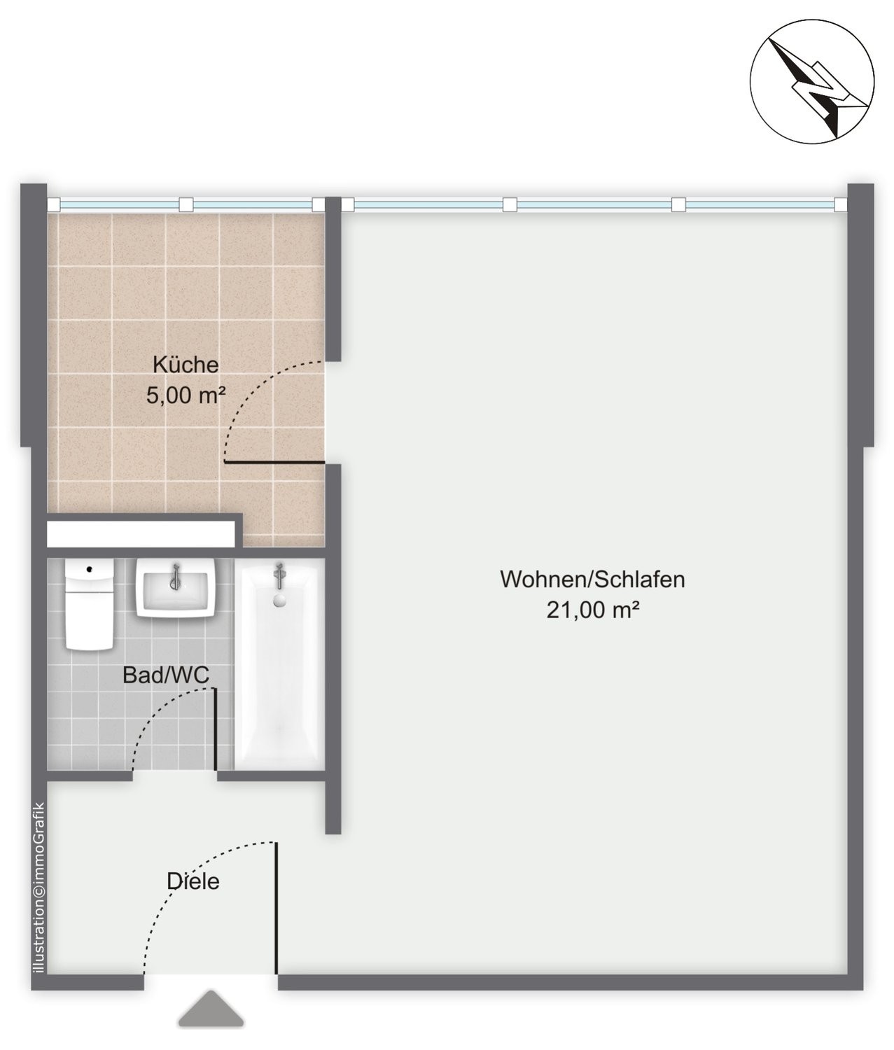 1 room apartment
