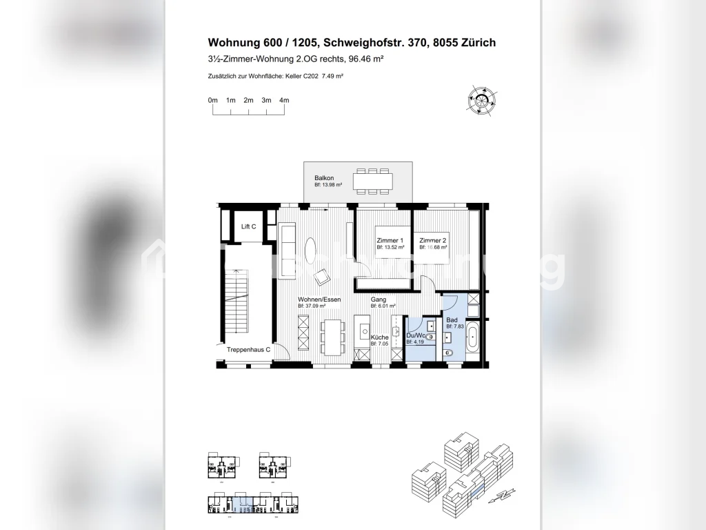 Appartamento di 3 ½ locali