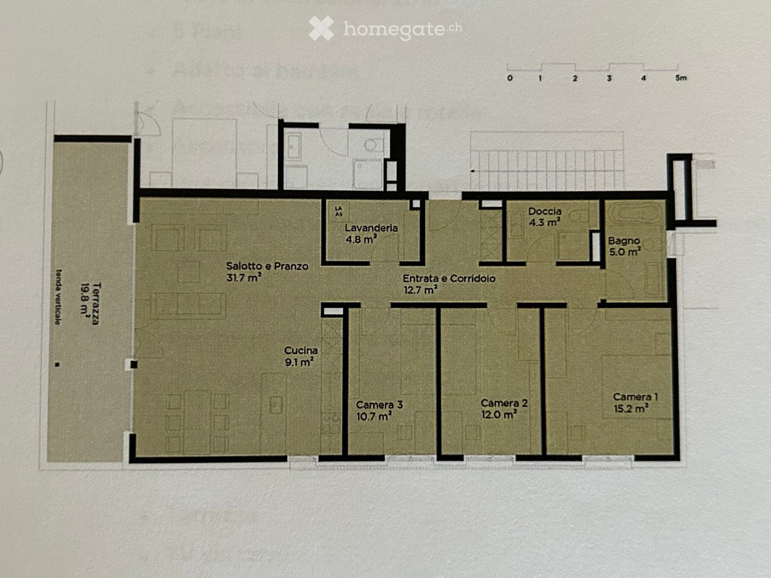 4 rooms apartment, foto 4 di 5