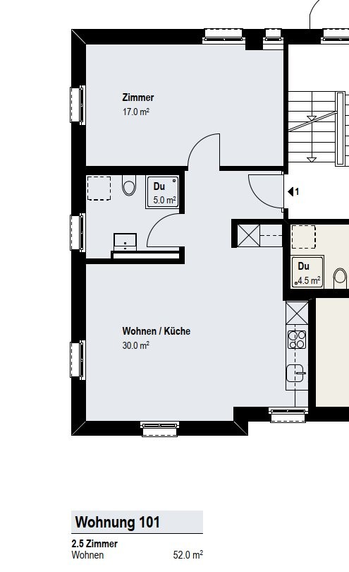 Appartamento di 2 ½ locali, foto 7 di 7