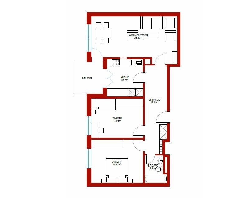 Appartamento di 3 ½ locali, foto 8 di 8