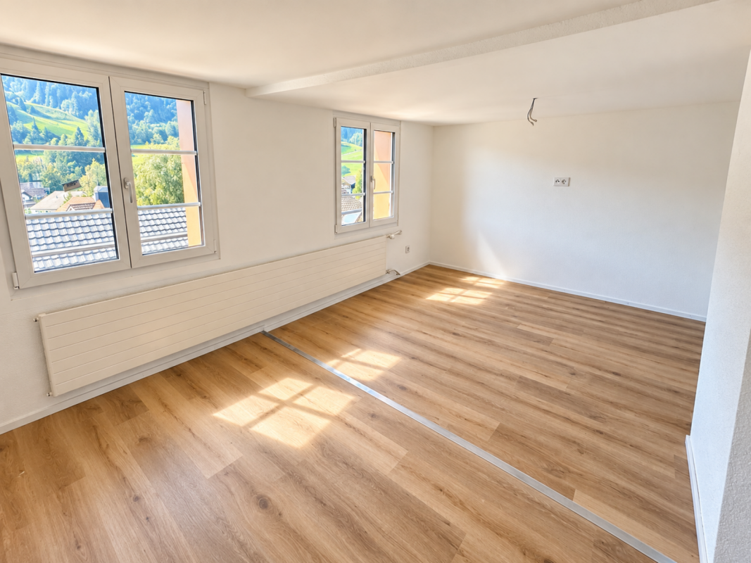 Appartamento di 3 ½ locali

A disposizione, affittiamo questo luminoso appartamento di 3.5 locali completamente ristrutturato con una splendida vista sulle montagne.

Highlights:
-Cucina moderna inclusa lavastoviglie
-Pavimento in vinile facile da curare
-Cantina privata
-Animali domestici ammessi
-