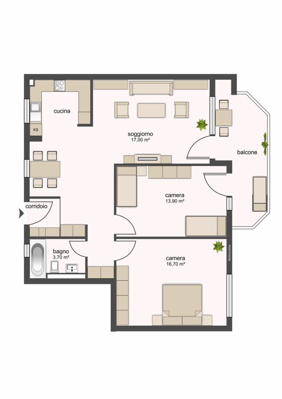 3 ½ rooms apartment, foto 1 di 5
