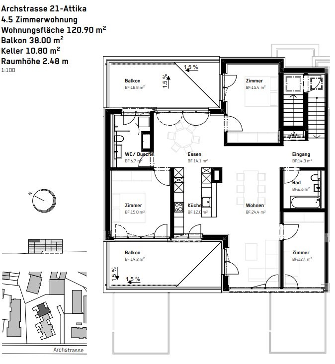 Appartamento di 4 ½ locali, foto 7 di 7