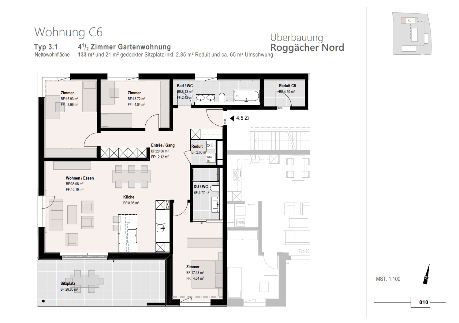 4 ½ rooms apartment