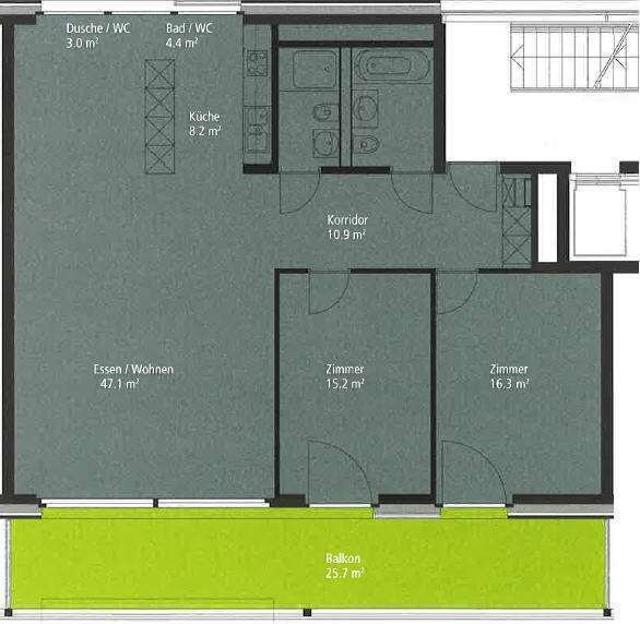 Appartamento di 3 ½ locali