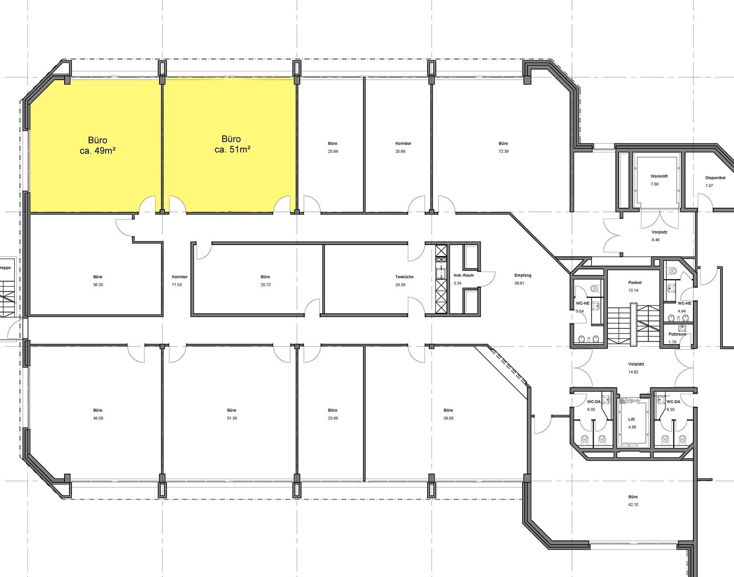 ufficio di 100m²