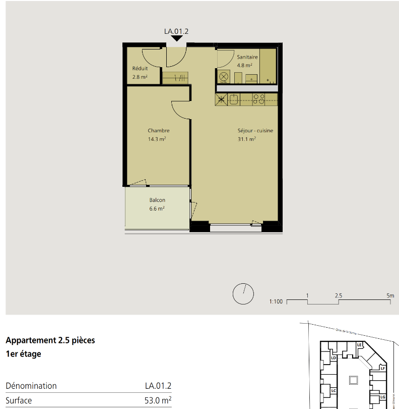 Appartamento di 2 ½ locali