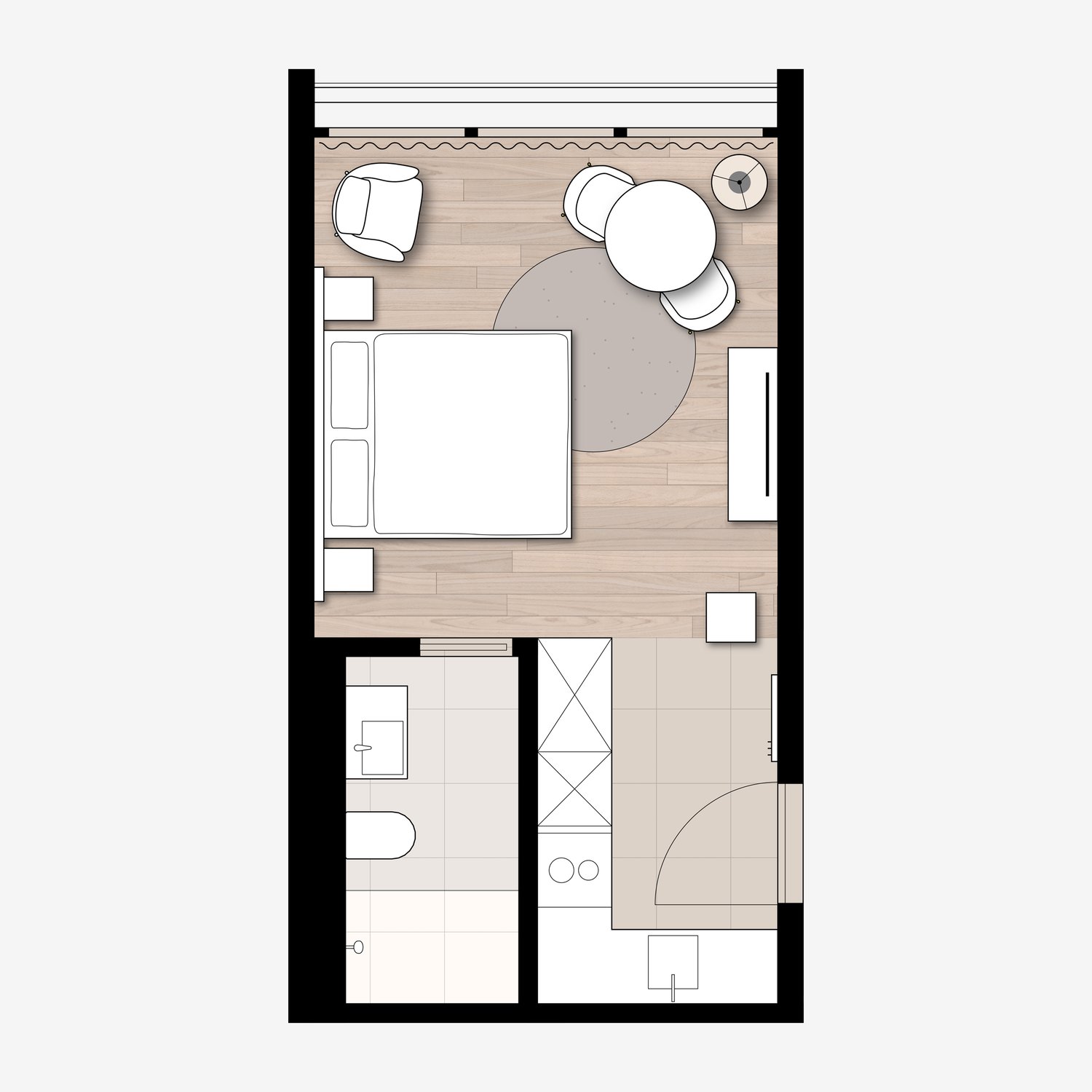1 room apartment