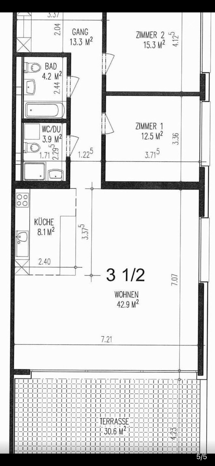3 ½ rooms apartment