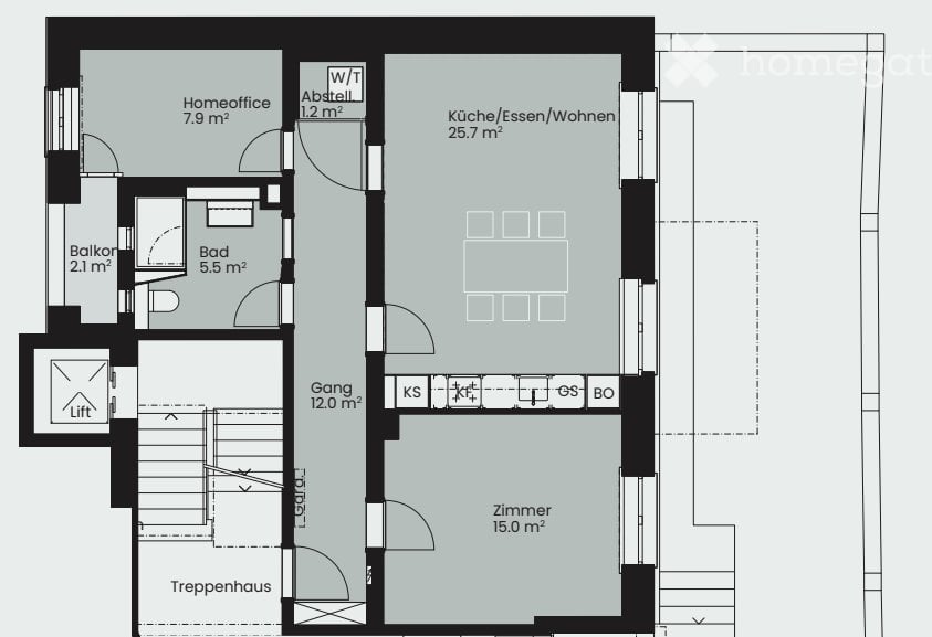 Appartamento di 3 ½ locali, foto 4 di 5