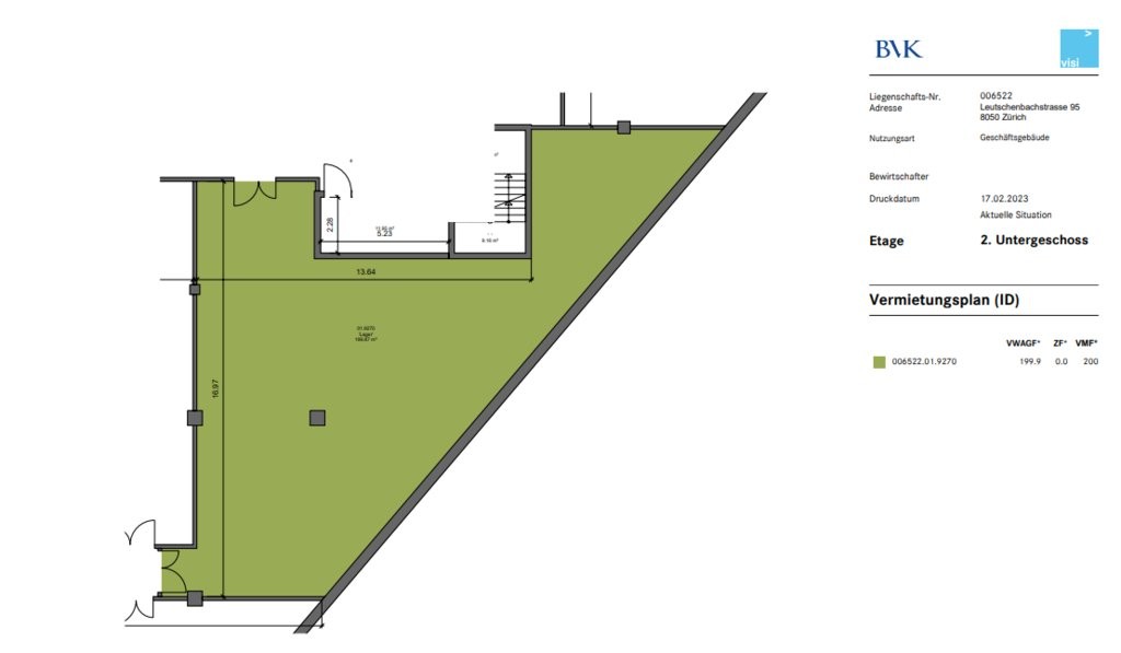 magazzino di 200m²