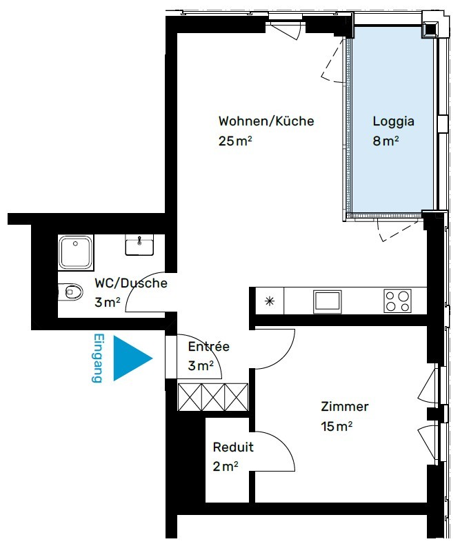 2 ½ rooms apartment