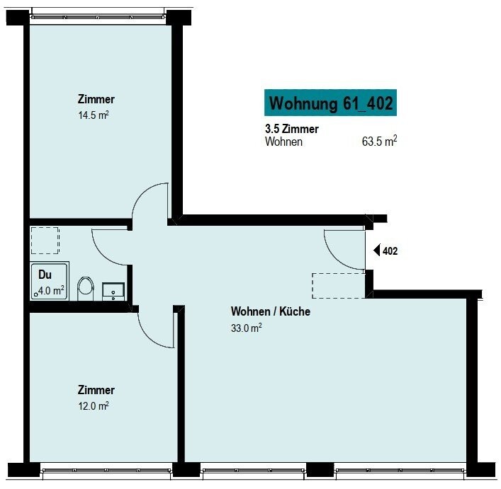 Appartamento di 2 ½ locali, foto 7 di 8