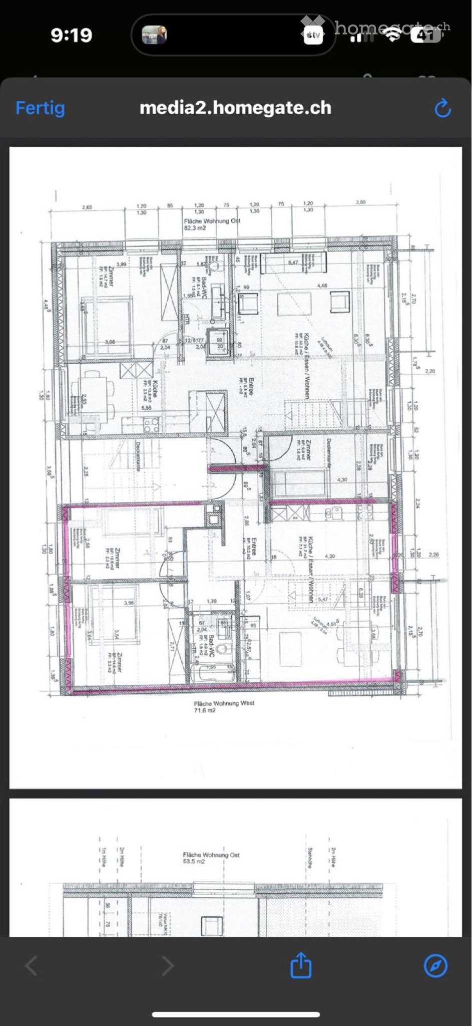 3 rooms apartment