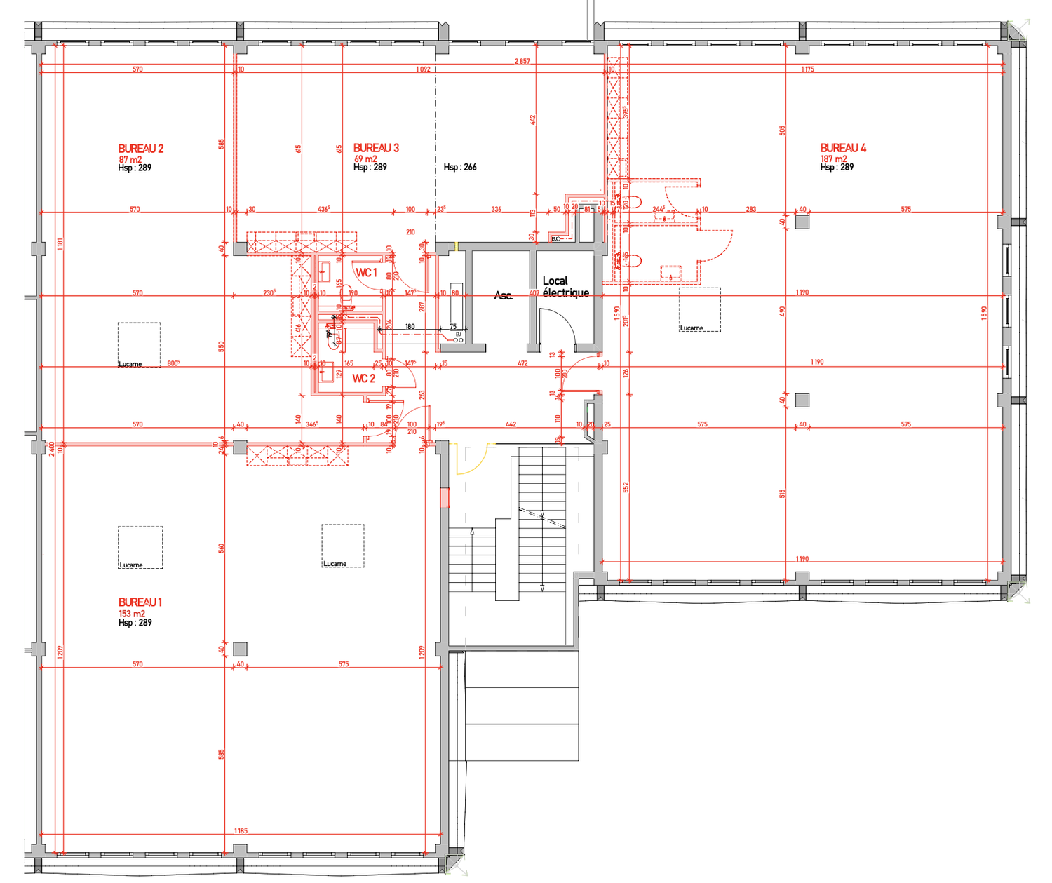 153m² ufficio