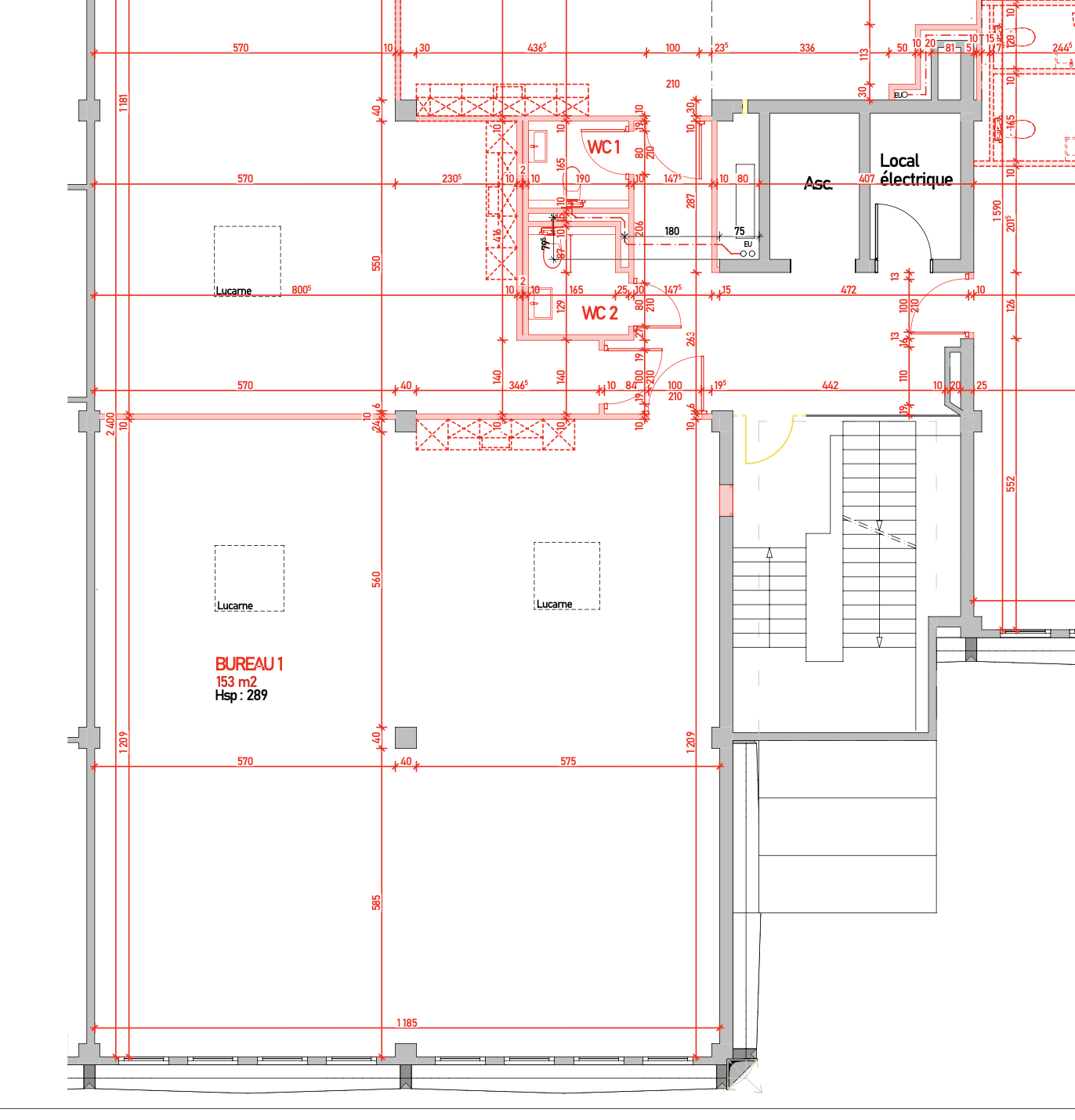 153m² ufficio