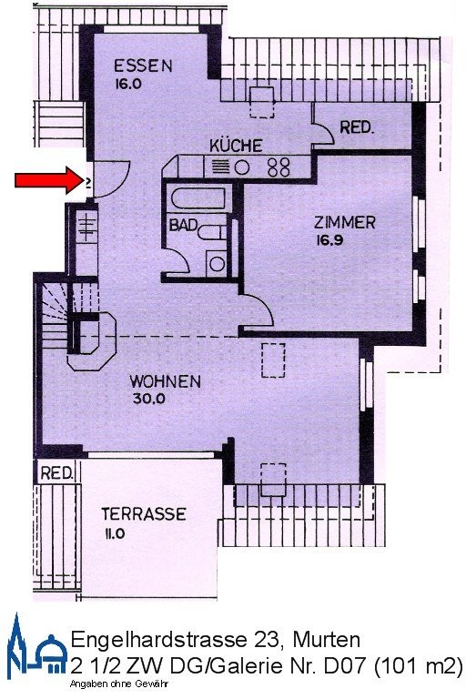 2 ½ locali appartamento attico