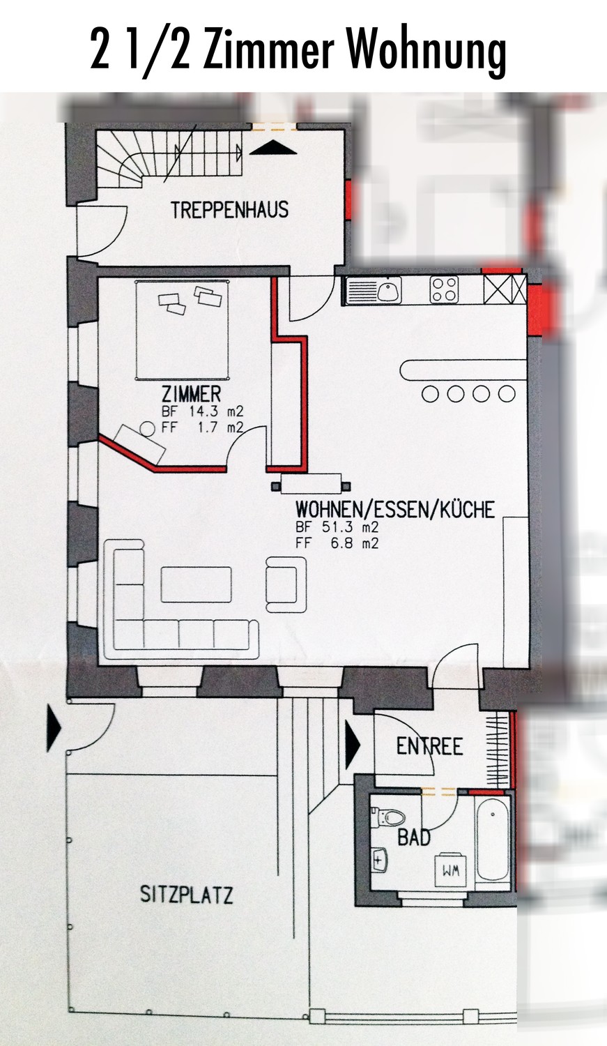 Appartement de 2 ½ pièces