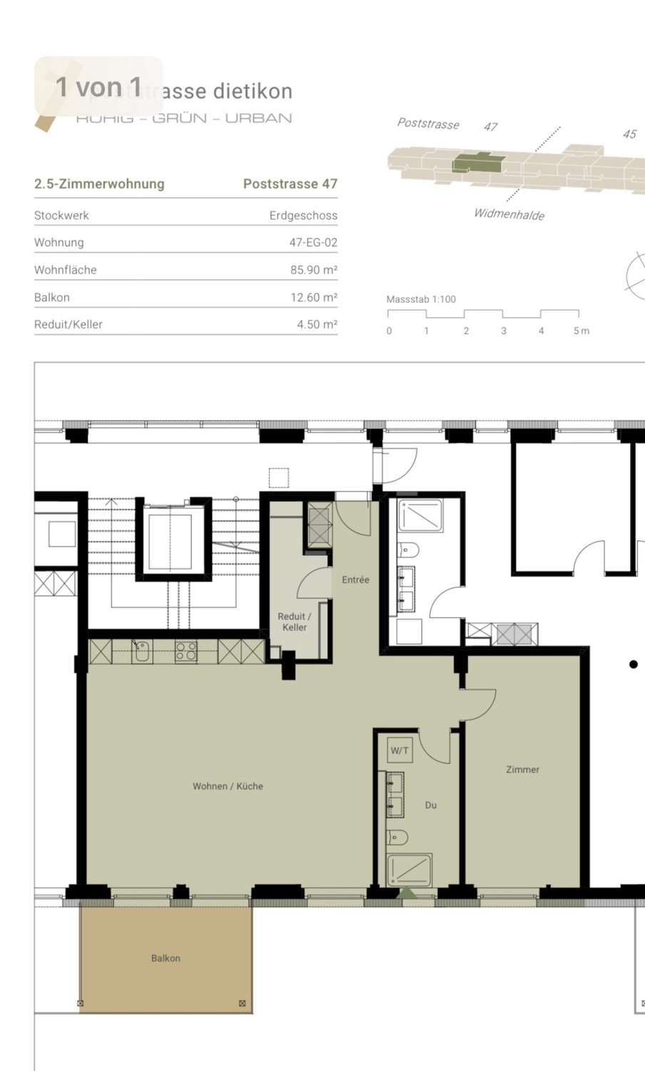 Appartamento di 2 ½ locali, foto 8 di 9