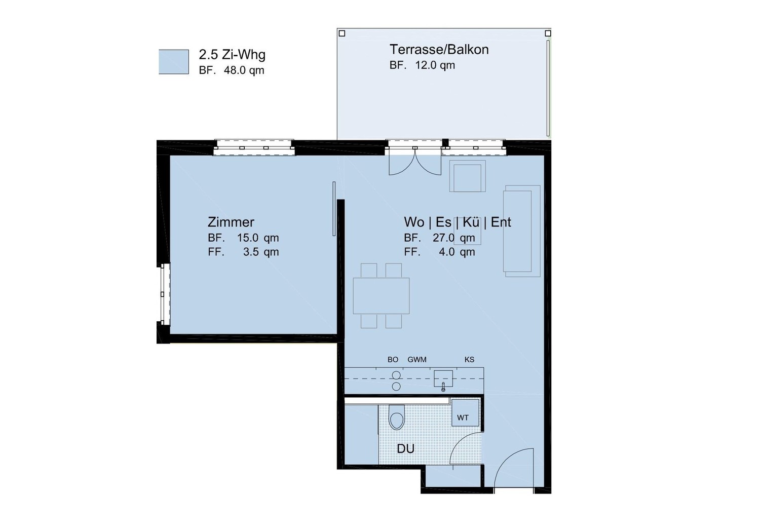 Appartamento di 2 ½ locali