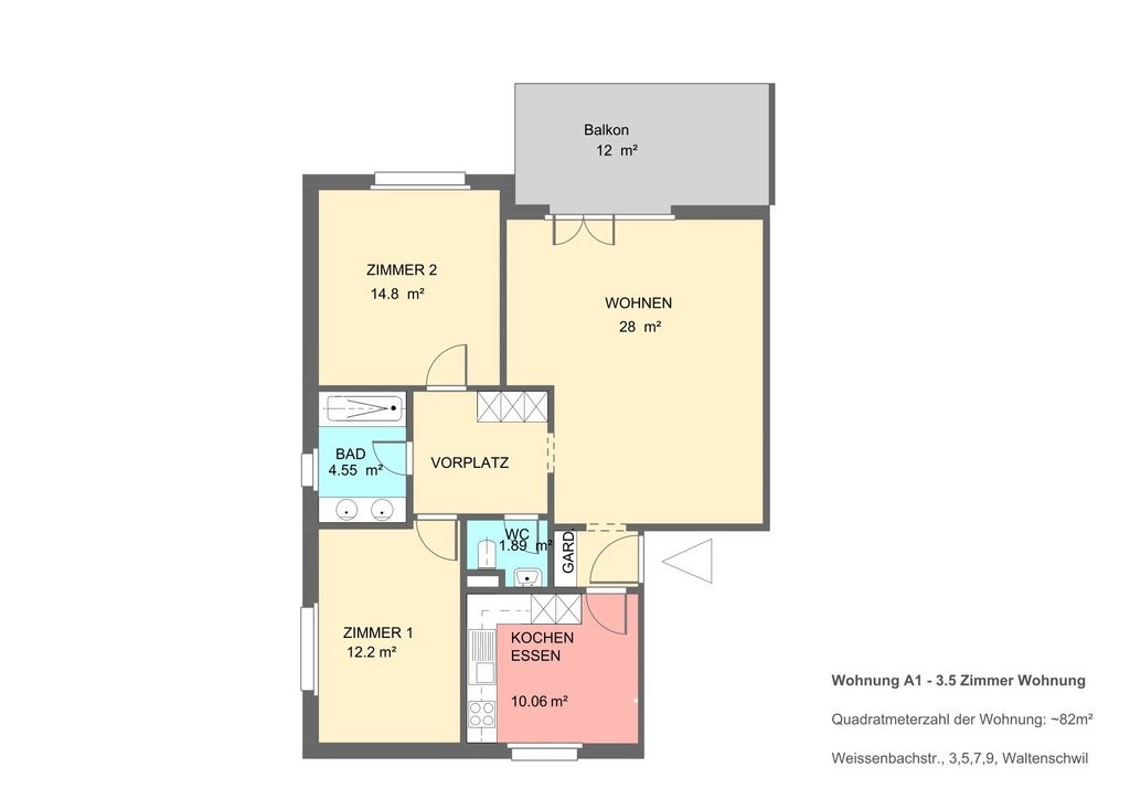 Appartamento di 2 ½ locali, foto 9 di 10