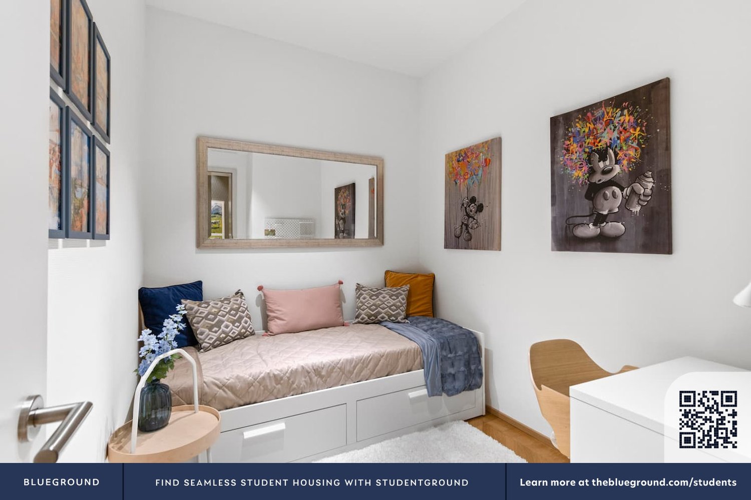 3 rooms furnished flat